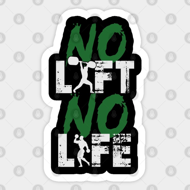 No Lift - No Life Sticker by Andreeastore  